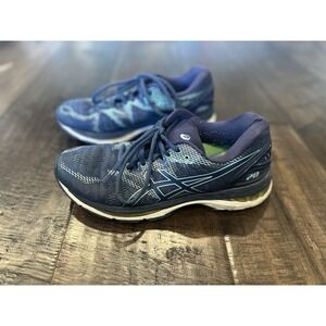 Asics Gel-Nimbus 20‎ FlyteFoam Womens Size 9.5 Blue Green Running Sneakers T850N